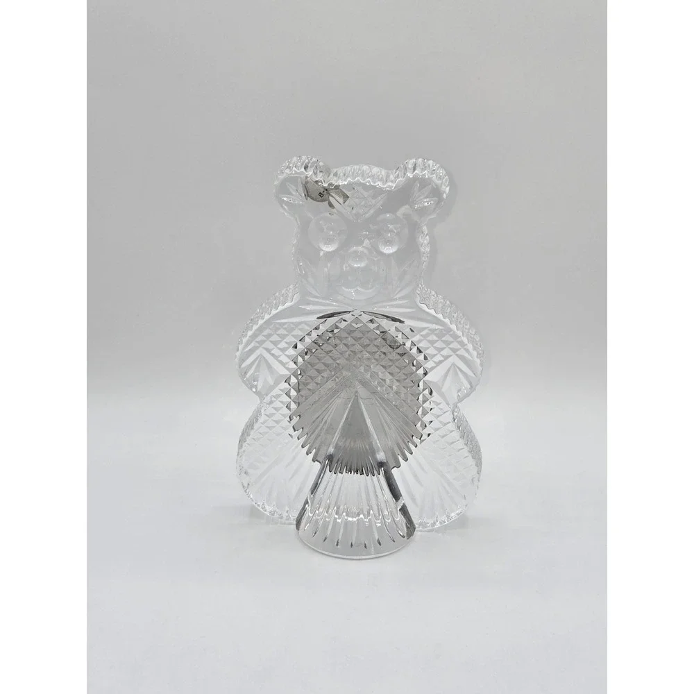 Waterford Crystal Teddy Bear Picture Frame Irish Cut Crystal